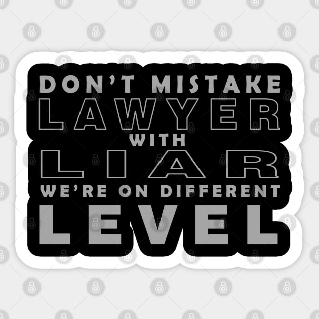 Lawyer Liar Sticker by crtswerks